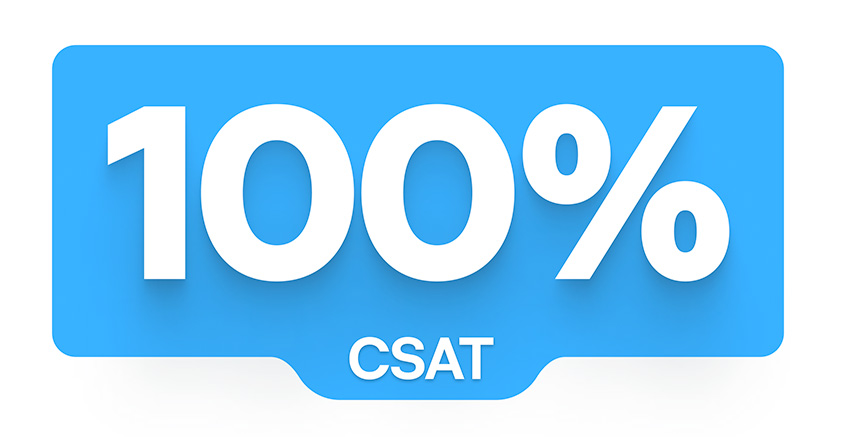 100% CSAT score in Q4