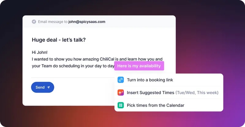 ChiliCal Scheduler - before state showing scheduling conflicts