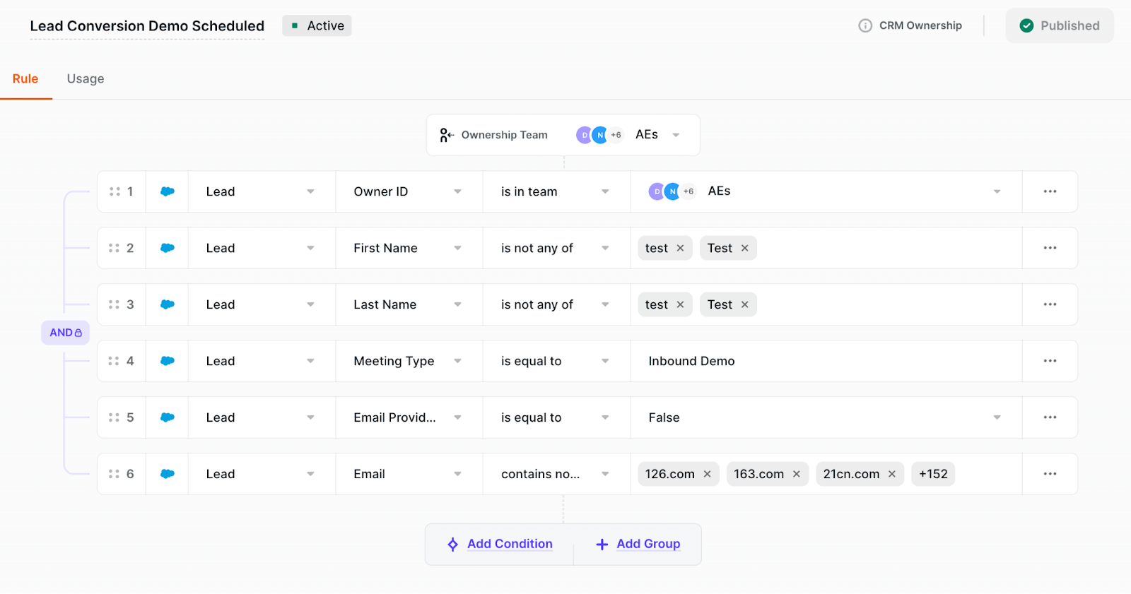 Routing rule to filter out spam records before lead-to-account conversion