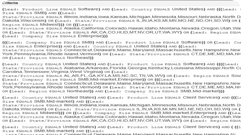 Salesforce Lead Assignment interface