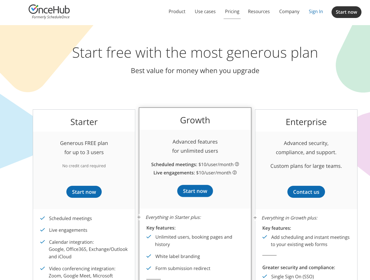 OnceHub pricing