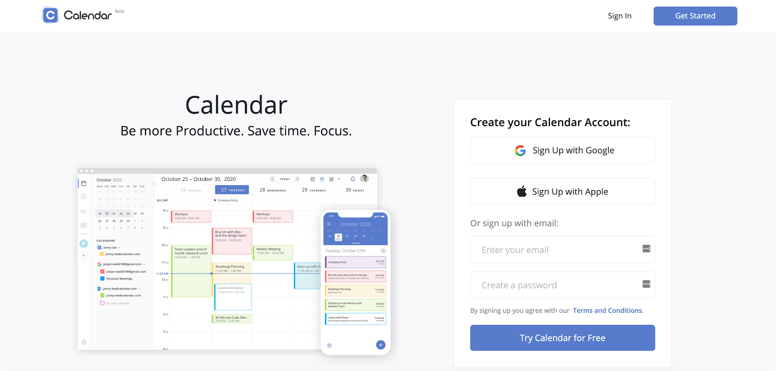 Calendar.com interface