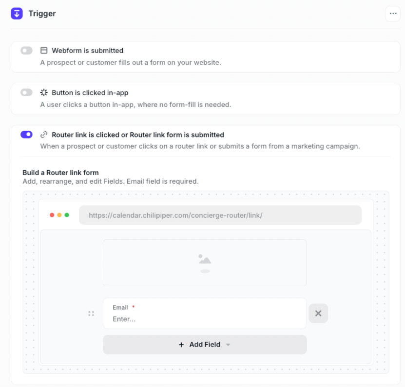 Creating a Router for an email marketing campaign in Concierge