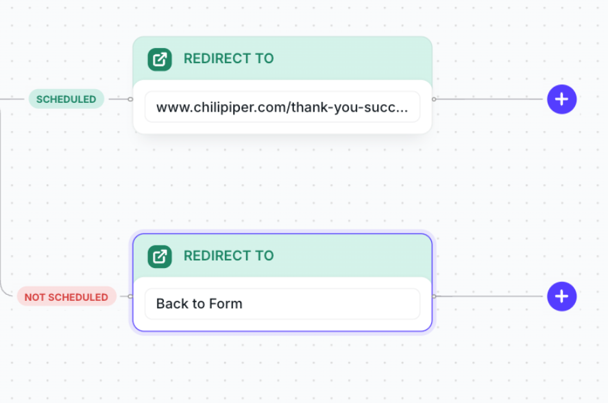 Post-scheduling redirect configuration