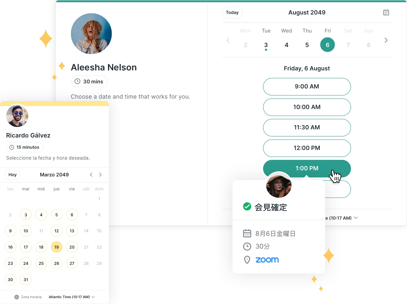 YouCanBookMe booking page interface