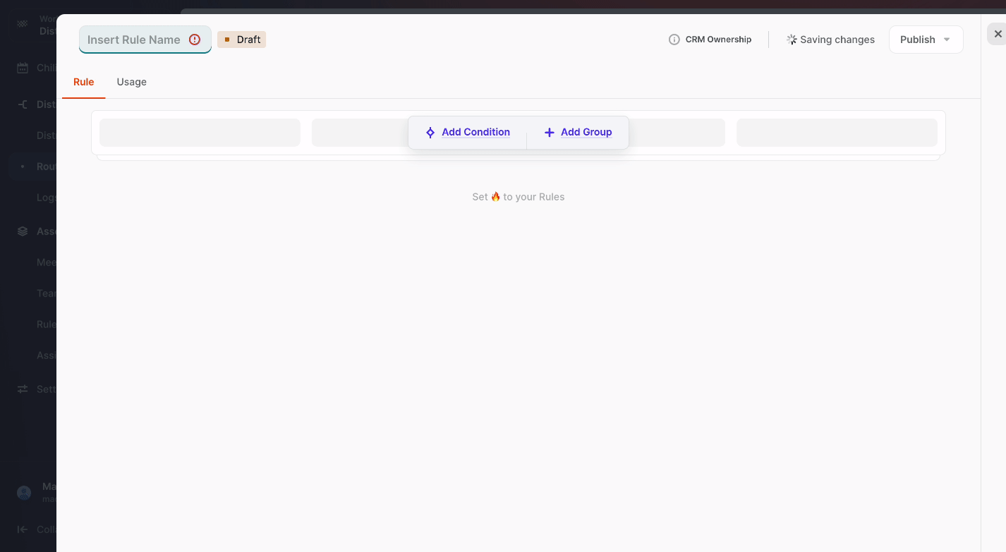 Setting up lead scoring rules in Distro