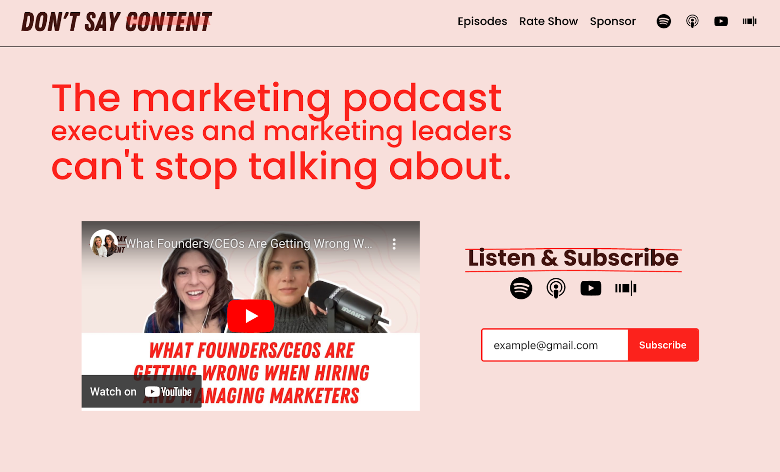 Don't Say Content