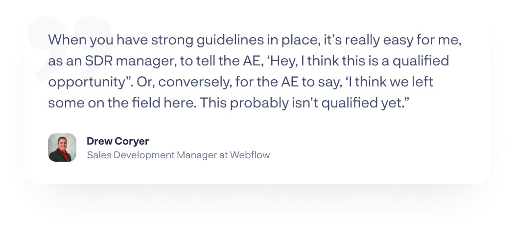 Drew Coryer quote on qualification