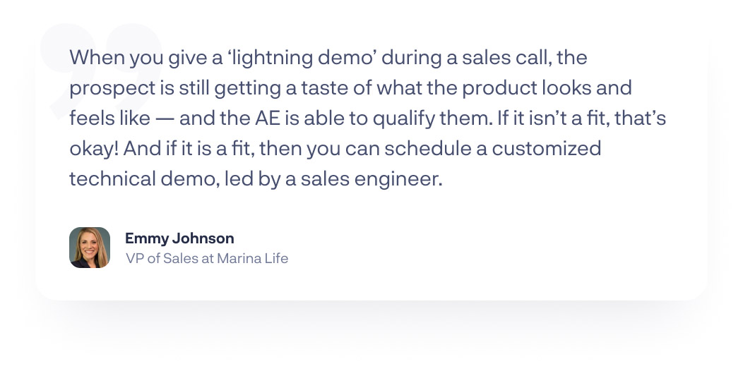 Emmy Johnson on skipping discovery calls