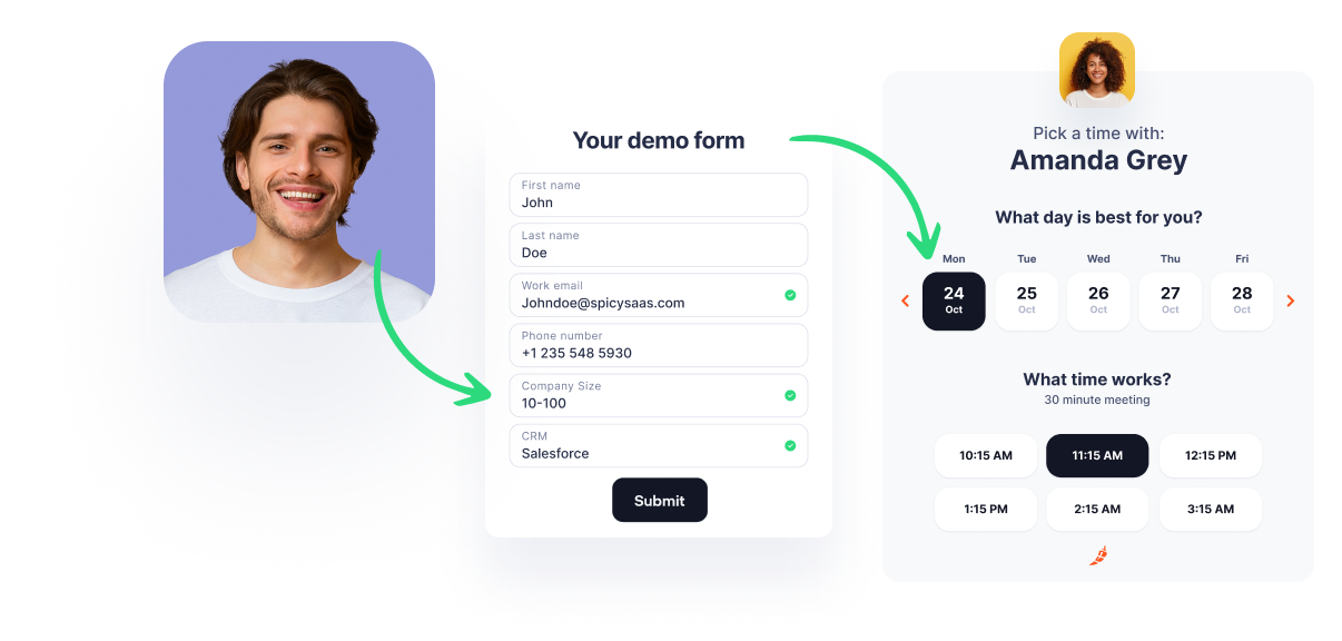 Chili Piper scheduling calendar interface