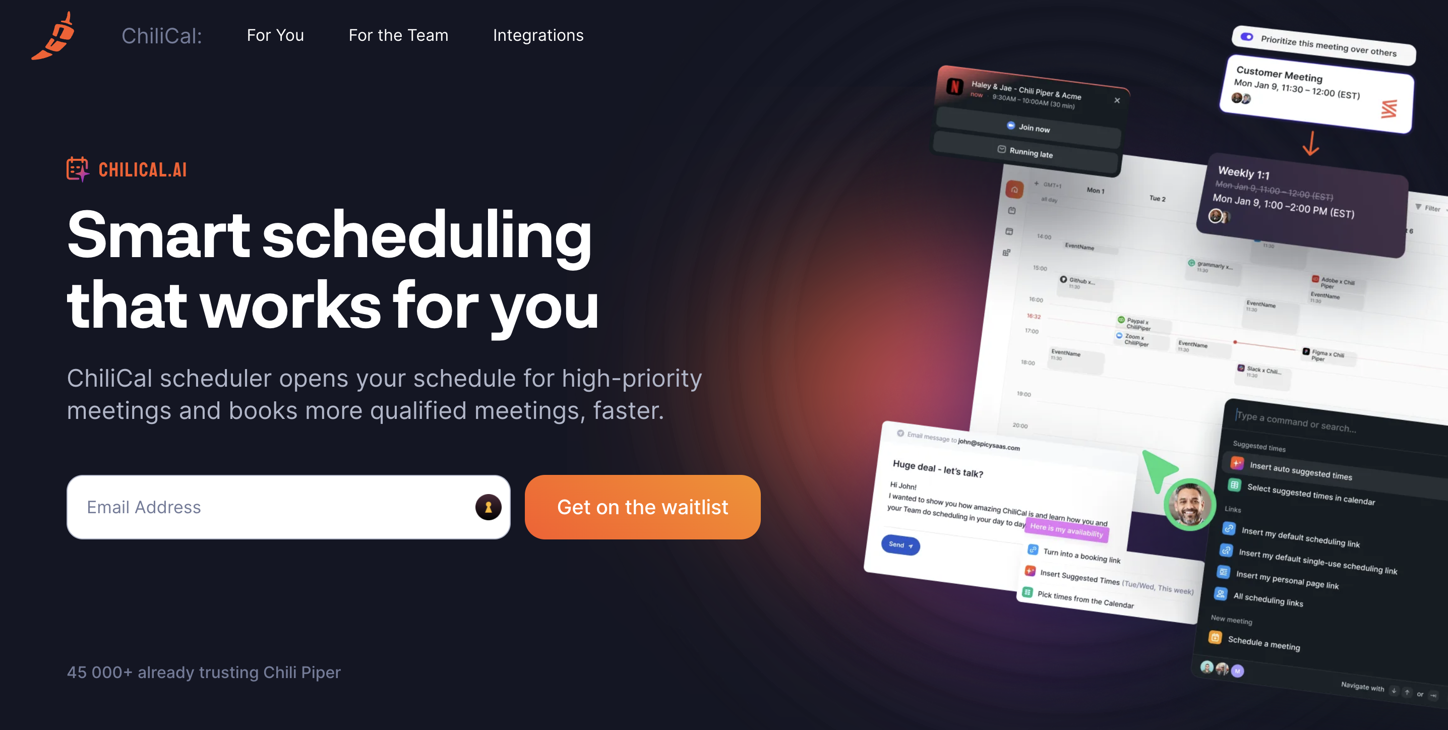 Chili Piper smart scheduling waitlist