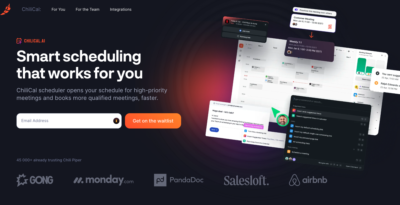 ChiliCal smart appointment scheduler interface