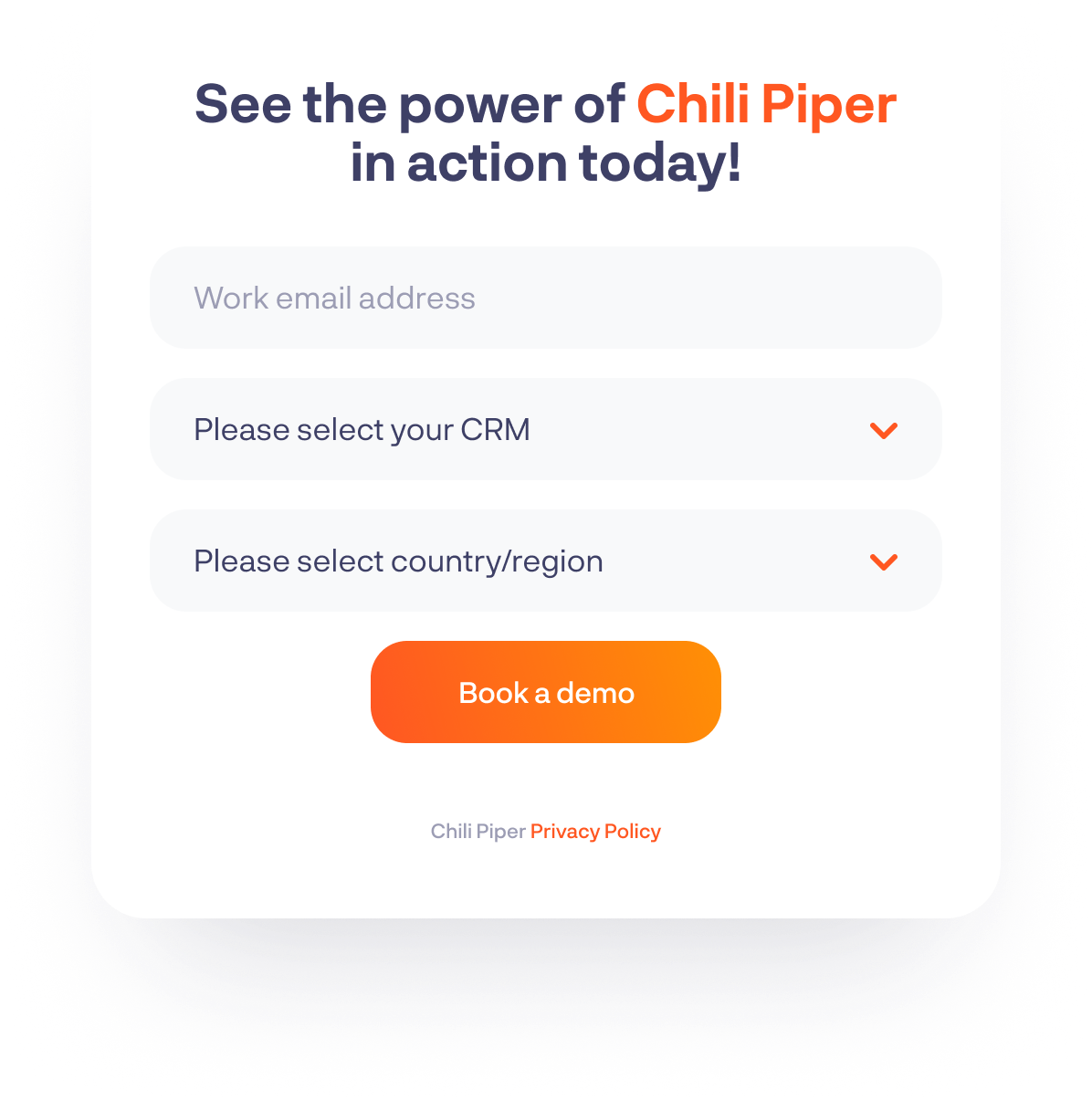 Chili Piper demo form