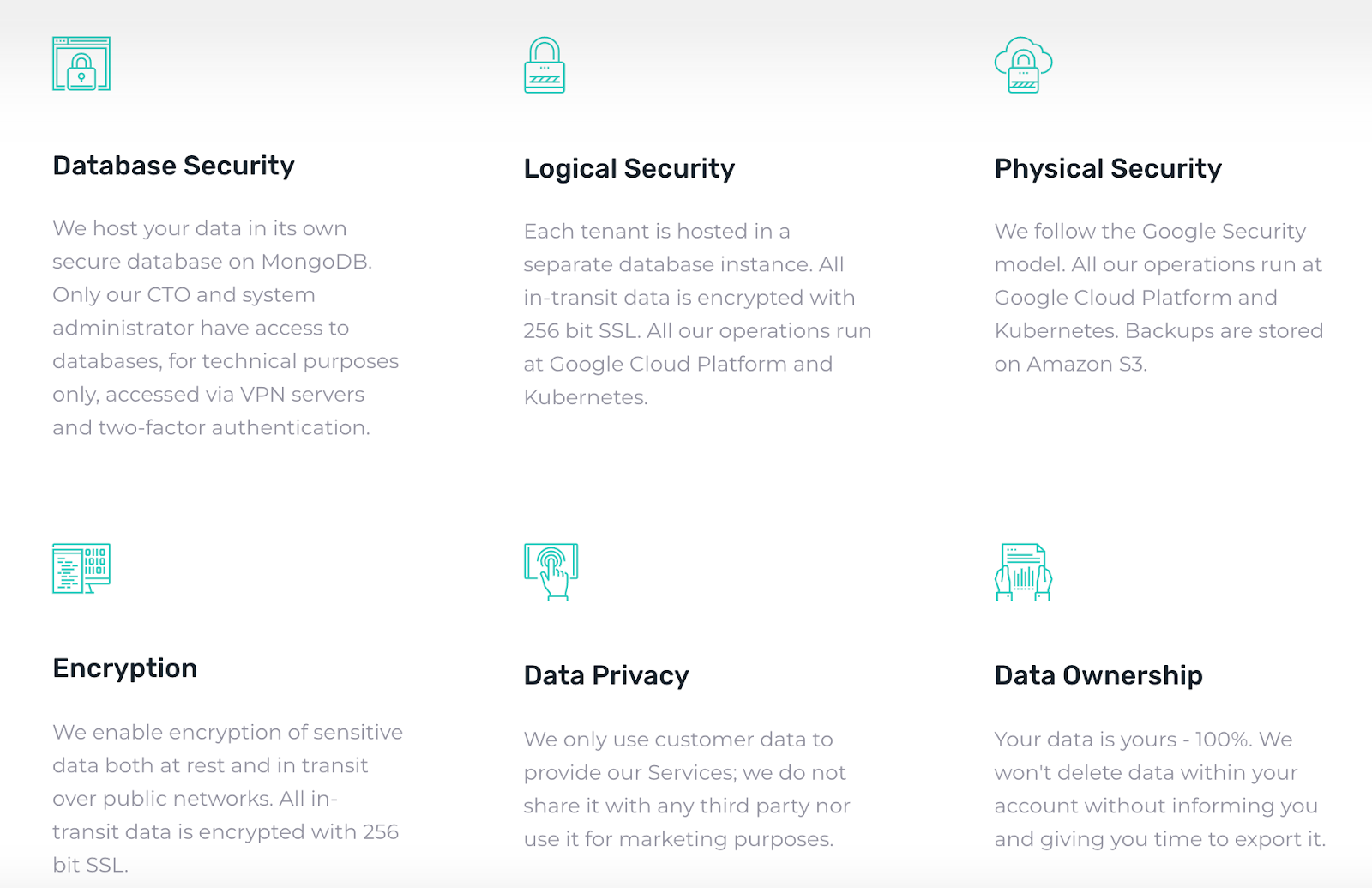 Security features overview