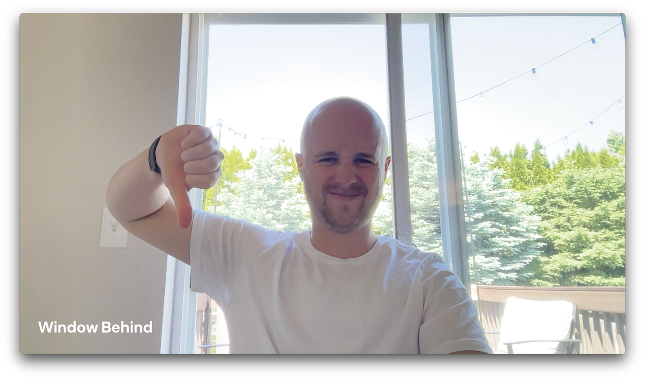 Window Behind - bad lighting example
