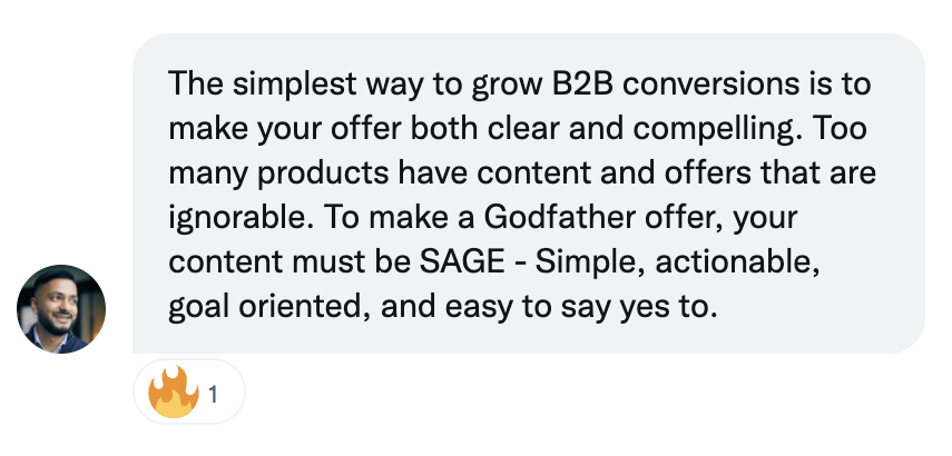 Dev Basu quote on making offers clear and compelling