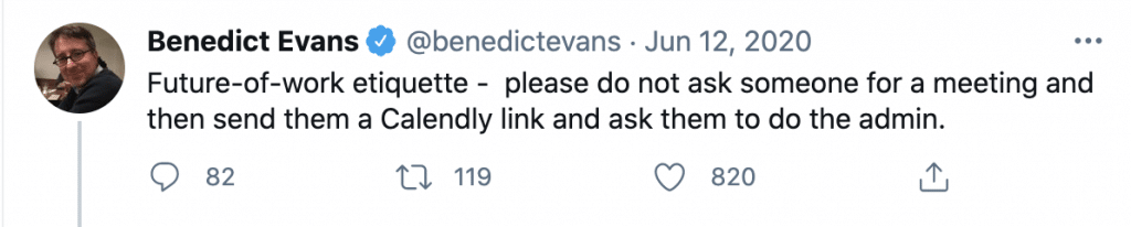 Tweet illustrating that nobody likes busywork