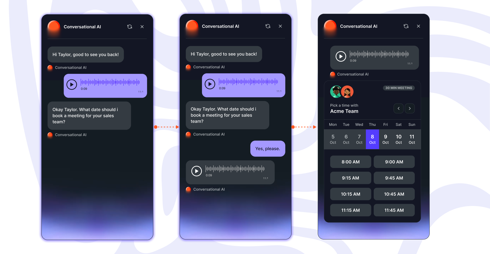 Conversational AI replies