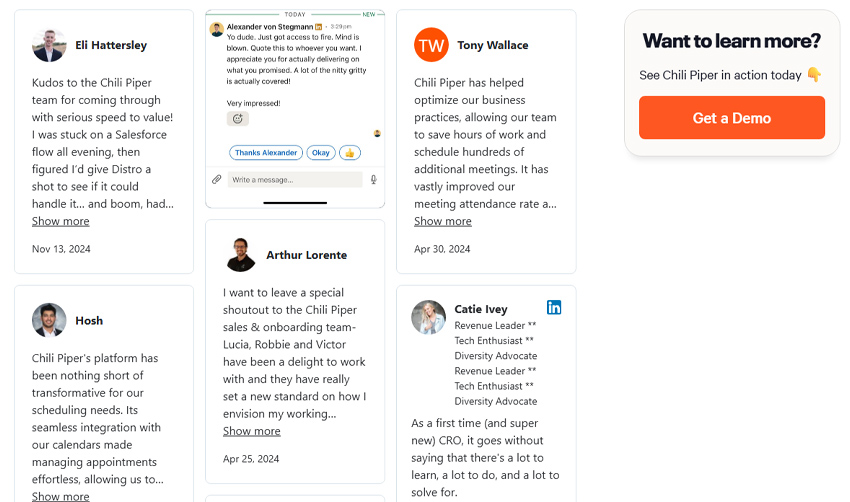 Customer reviews as social proof for lead generation