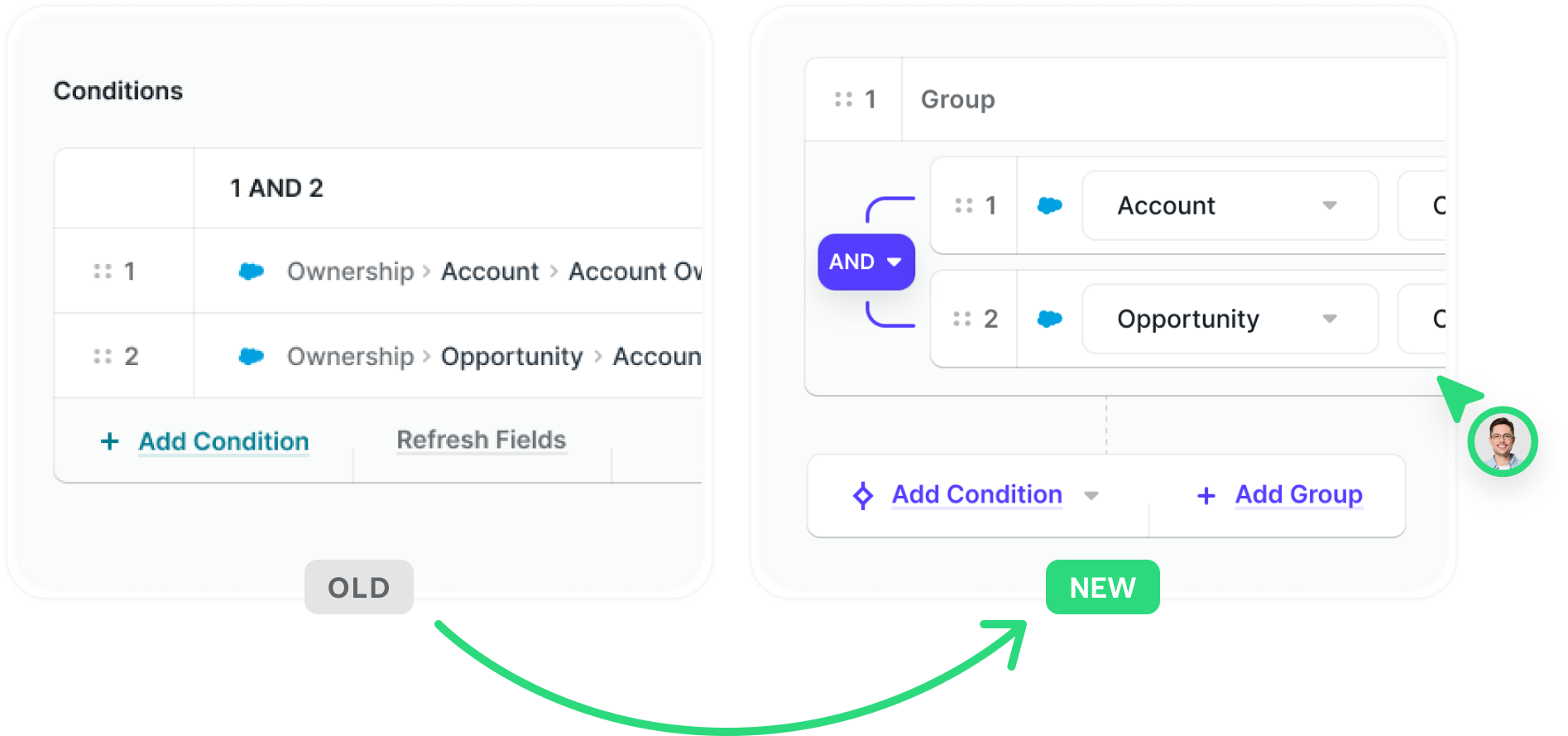 Better user experience for managing conditions