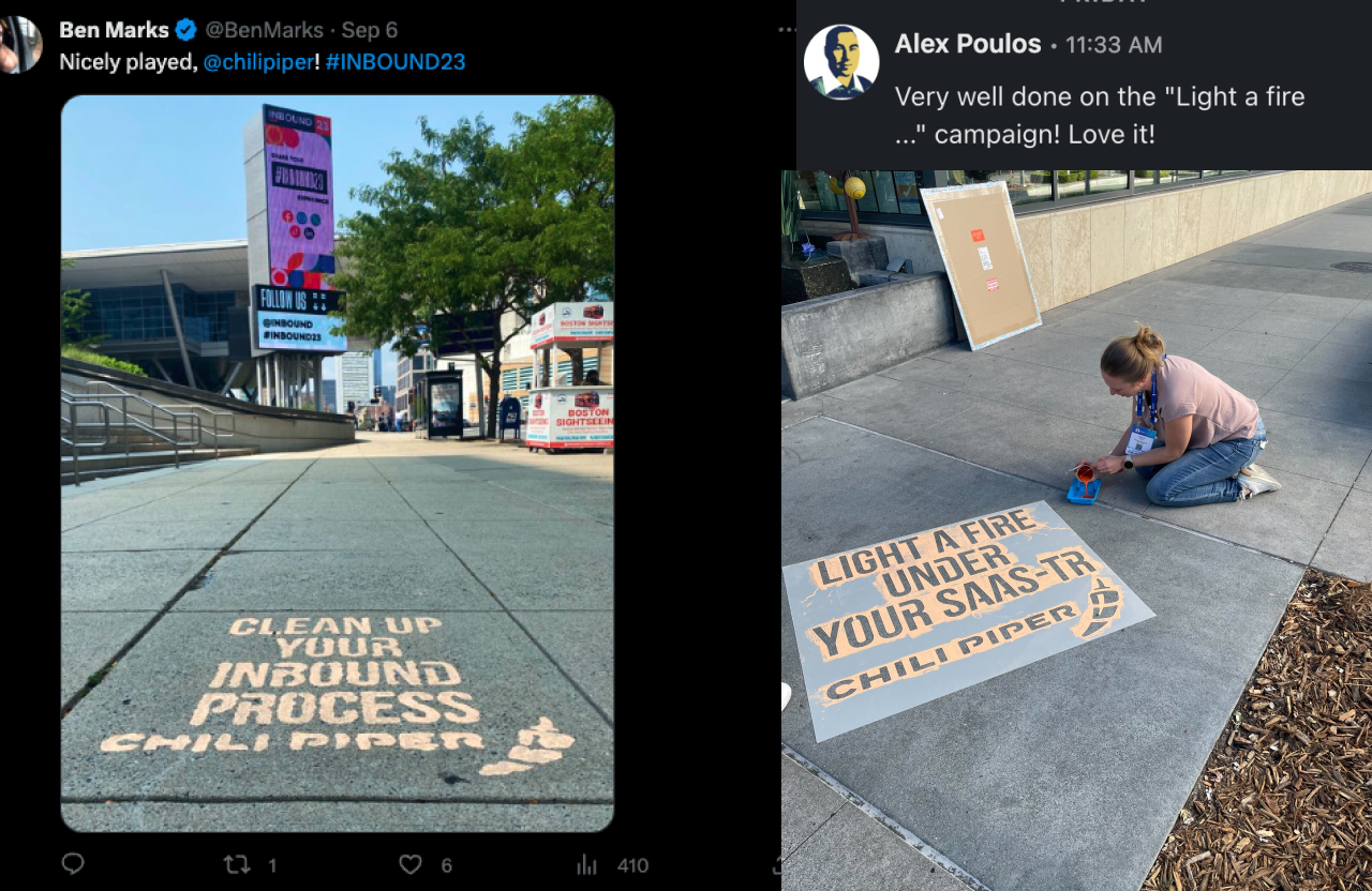 Reactions from industry leaders to Chili Piper's street activations