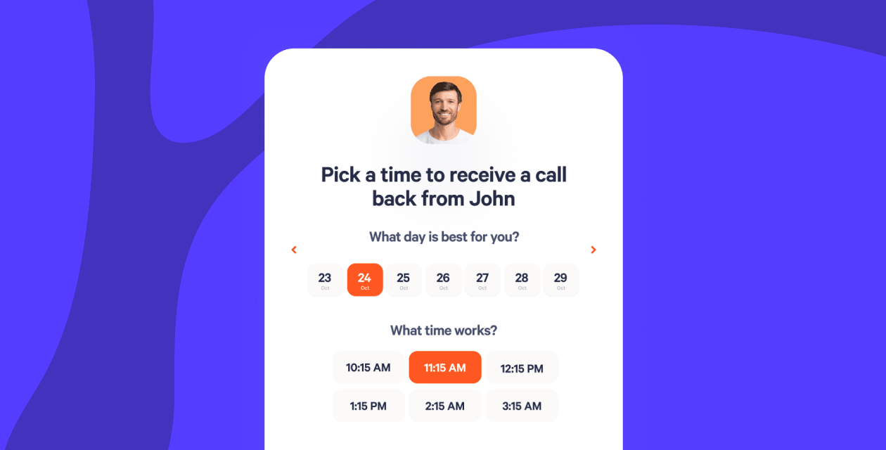 Call-back scheduling UI