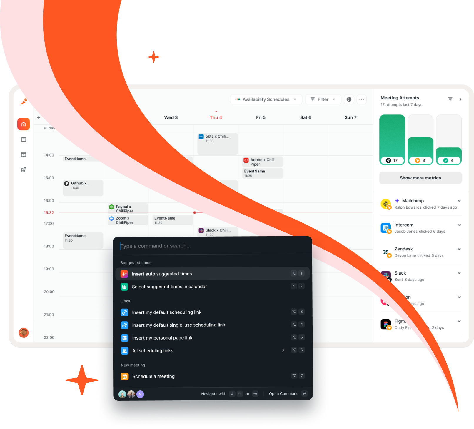 ChiliCal scheduling interface
