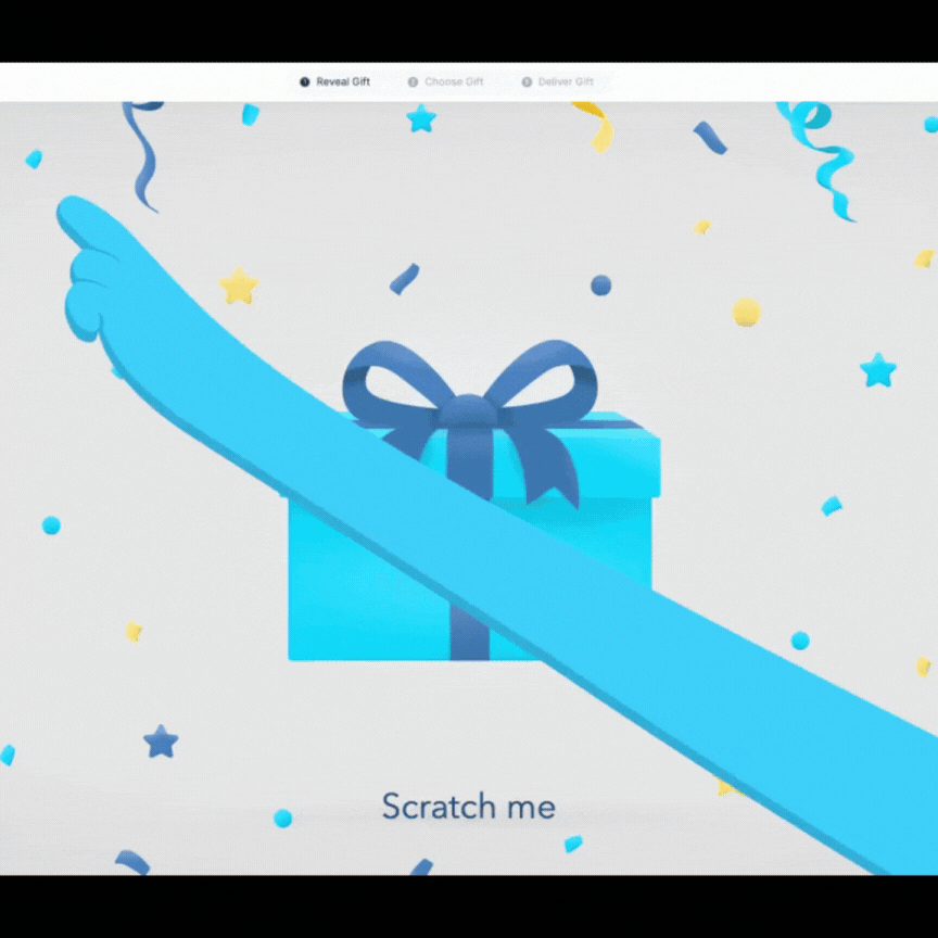 Step 1: Gift claimed. Step 2: Meeting booked.